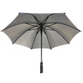 High Quality Double Rib Auto Open Custom Printing Golf Umbrella with Flashlight